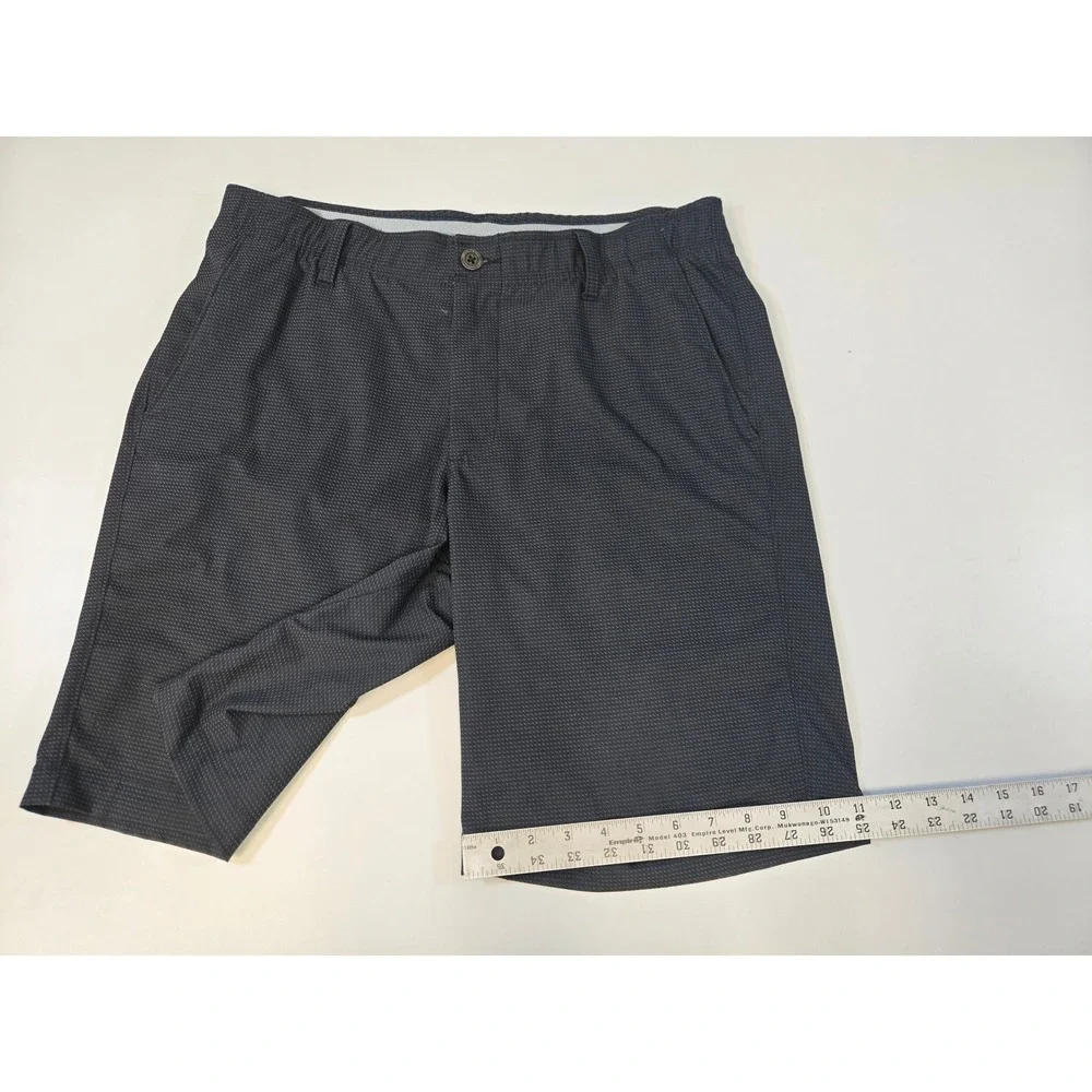 Under Armour Mens Gray‎ Match Play Novelty Golf Shorts Size 34 Style 1362498